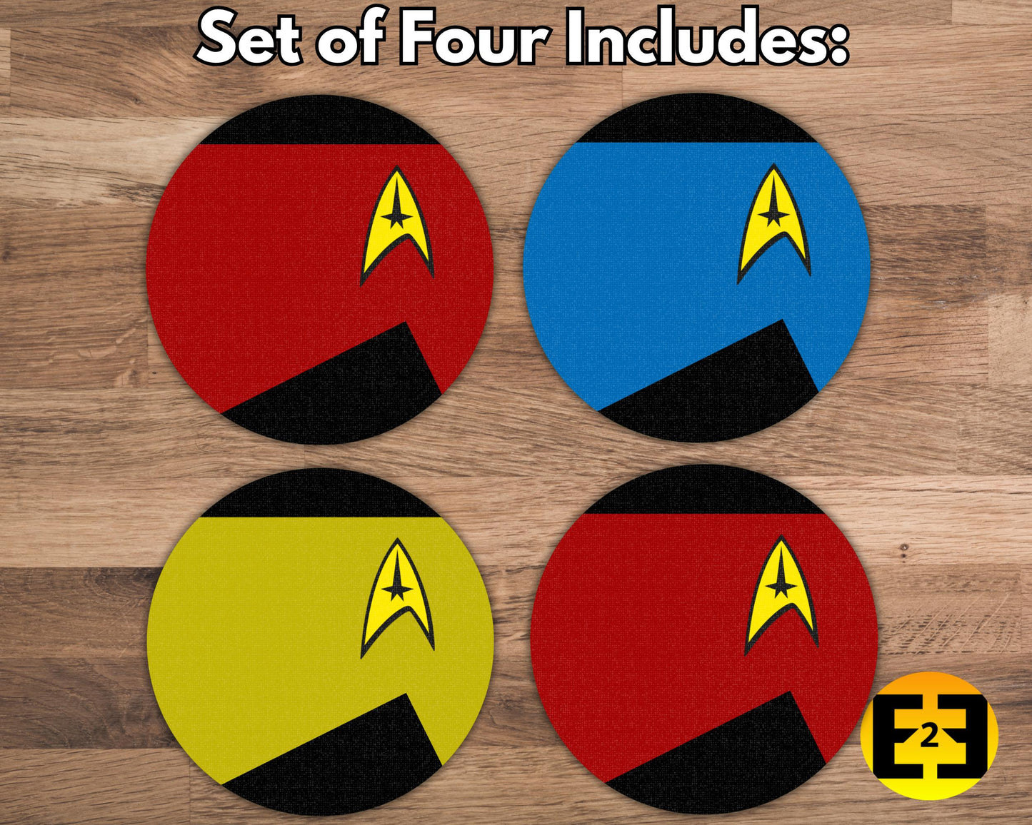 Bar / Drink Coasters - Star Trek - Set of Four