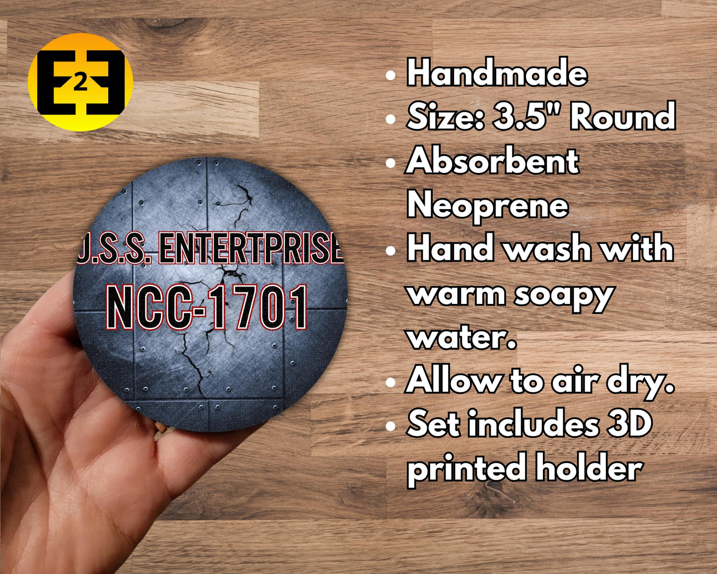 Bar / Drink Coasters - Star Trek Ships - Set of Four