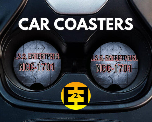 NCC-1701 Enterprise ship insignia car coasters
