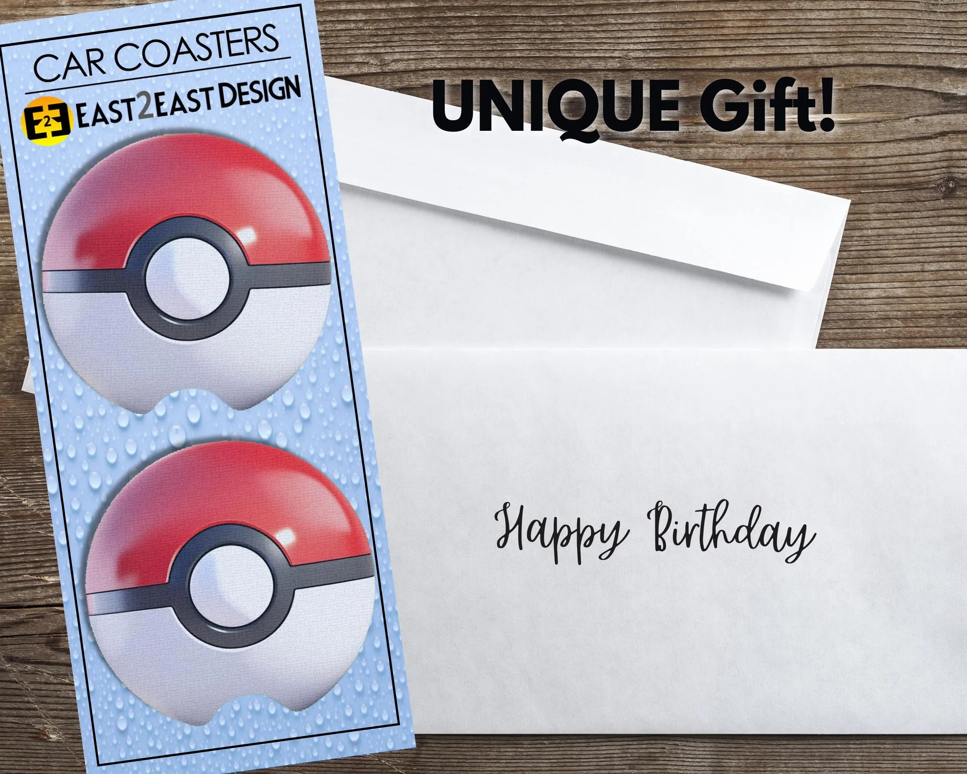 Pokemon Poke ball car coasters unique gift