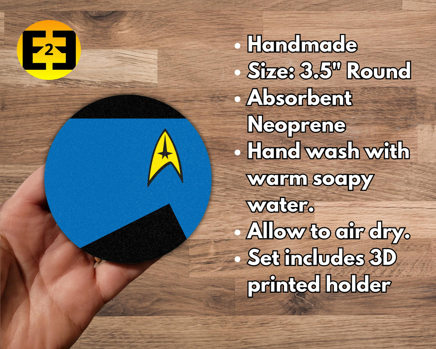 Bar / Drink Coasters - Star Trek - Set of Four
