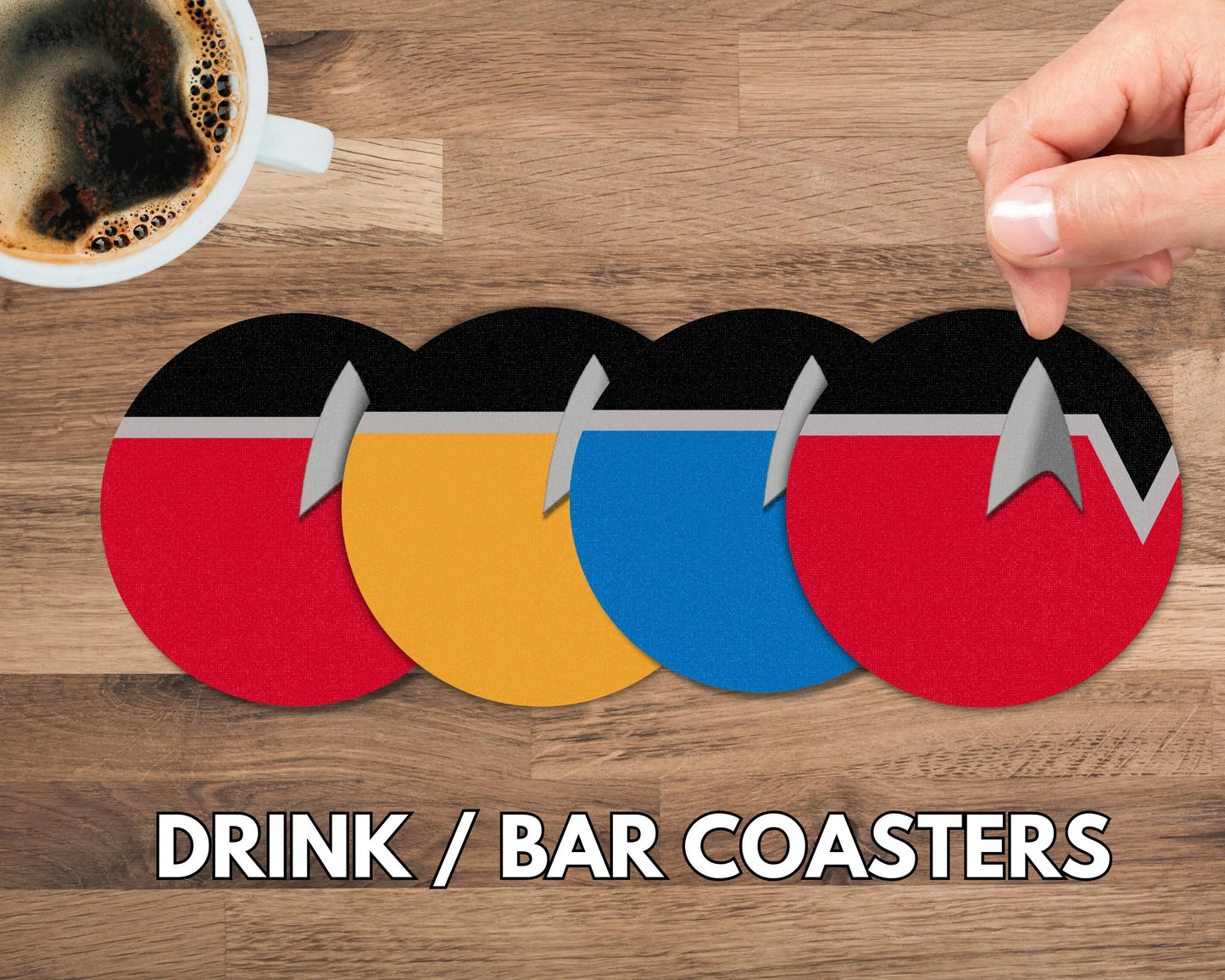 Bar / Drink Coasters - Star Trek Lower Decks - Set of Four