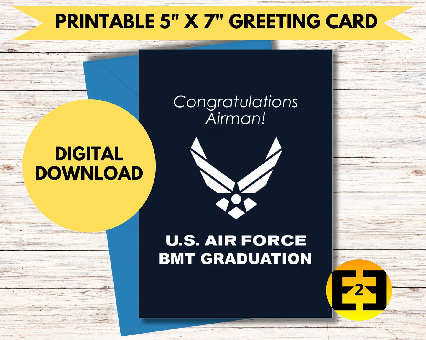 Air Force BMT Graduation card