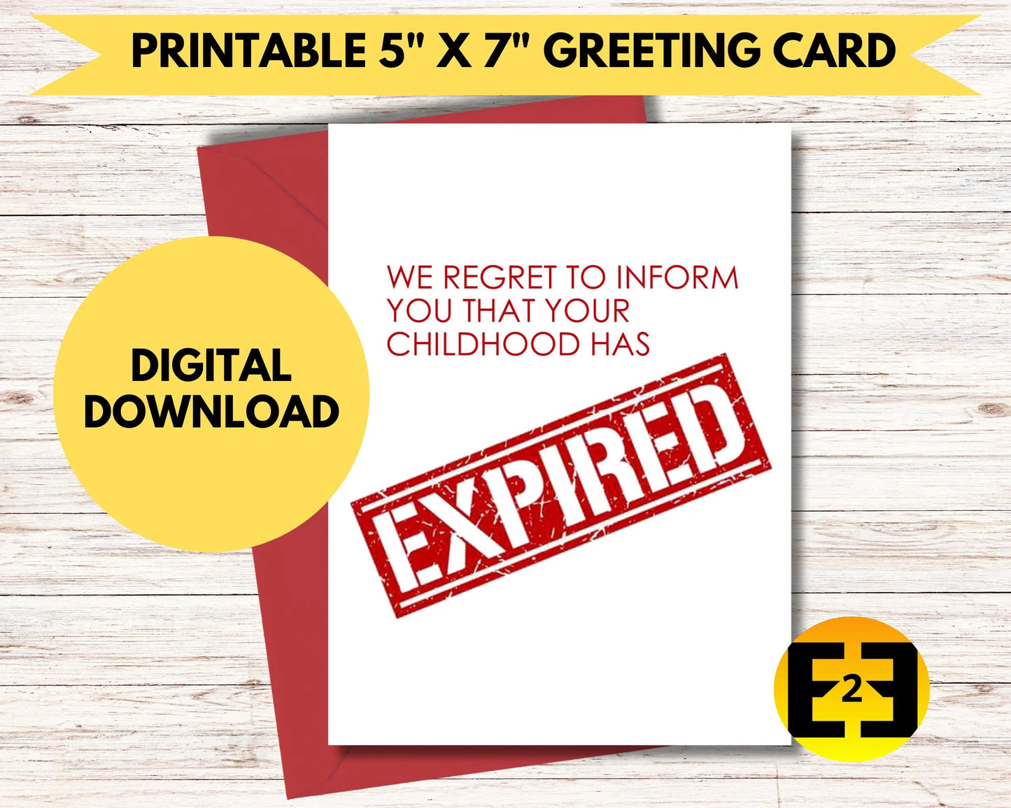 Childhood expired birthday card