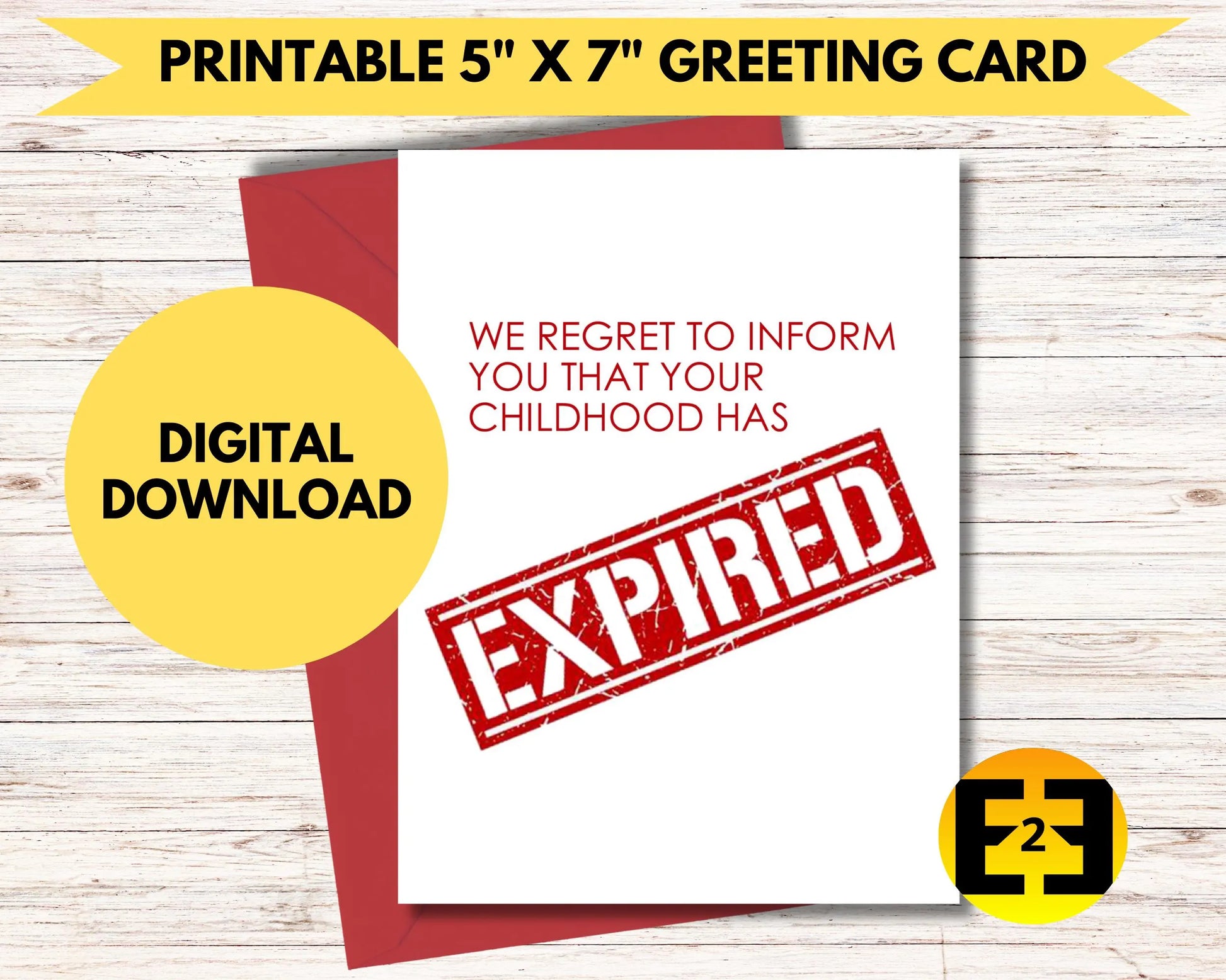 Childhood expired birthday card