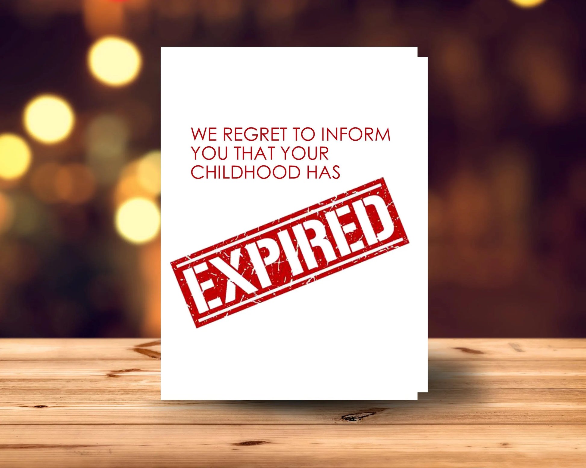 Childhood expired birthday card digital download