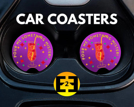 New Orleans Mardi Gras Hurricane pour me something mister car coasters