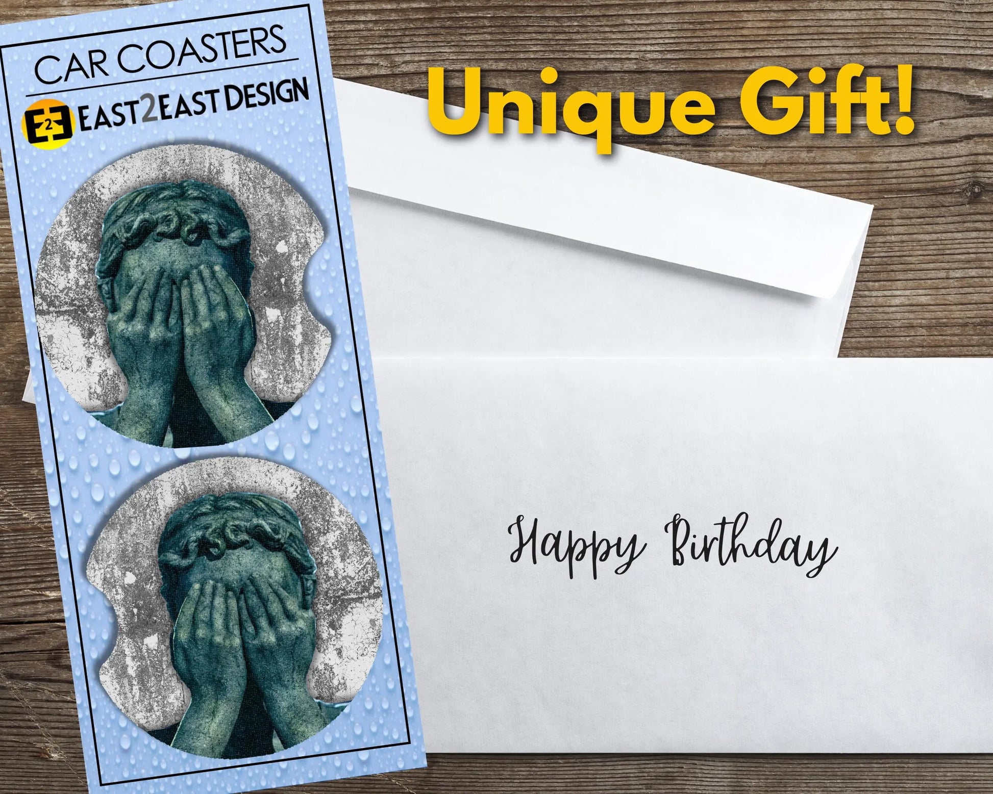 Dr. Who weeping angels car coasters unique gift