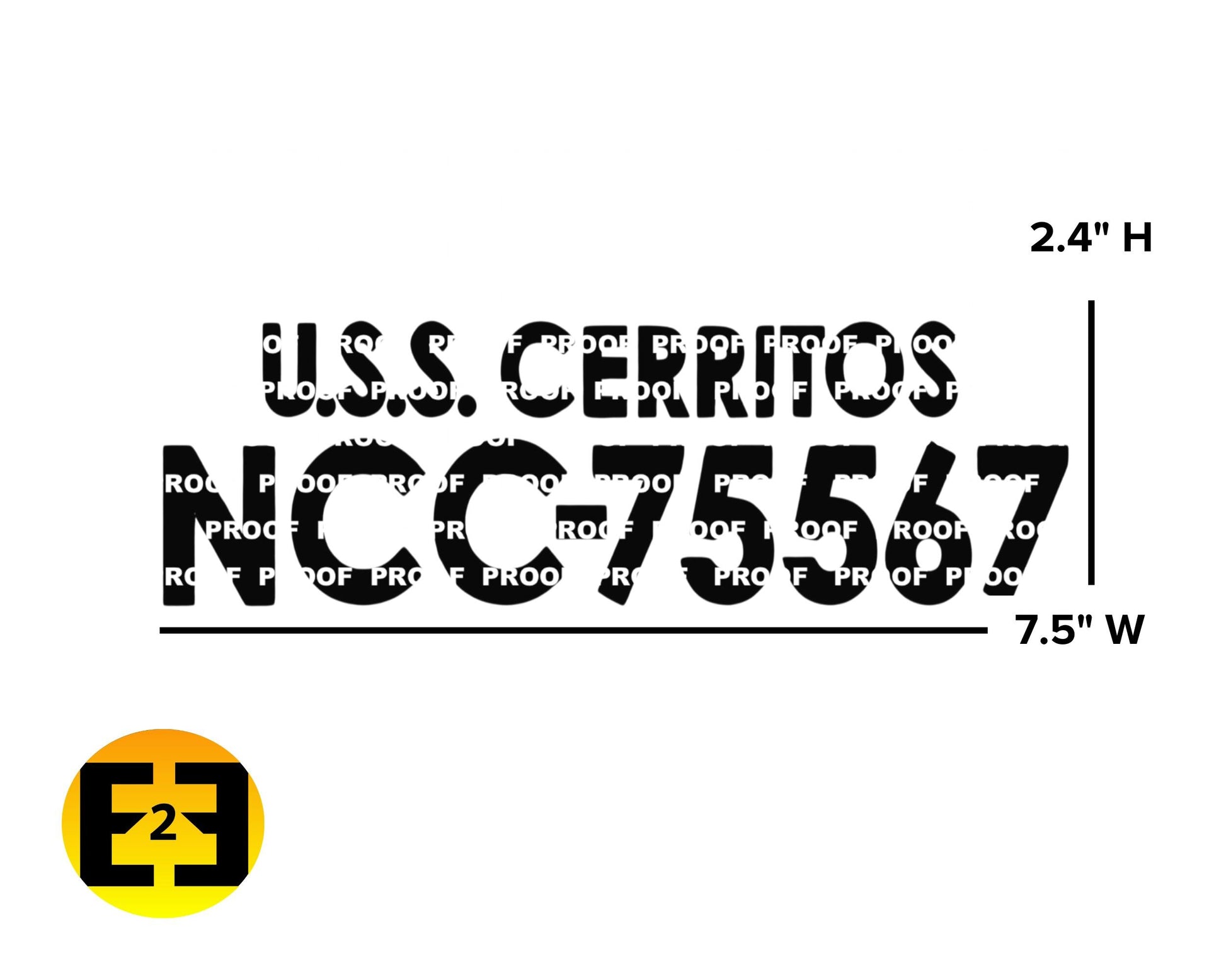 car decal Star Trek Lower Decks NCC-75567 USS Cerritos sticker proof