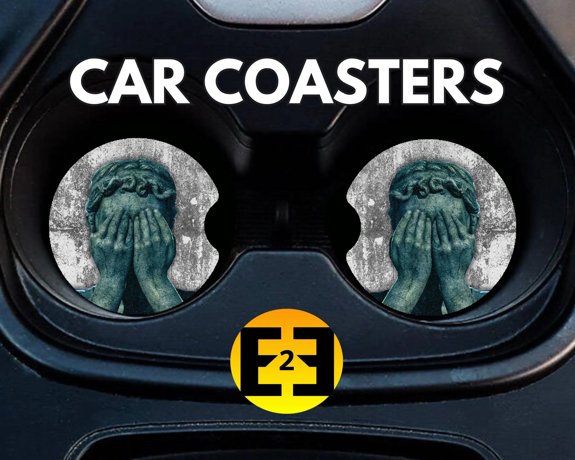Dr. Who weeping angels car coasters