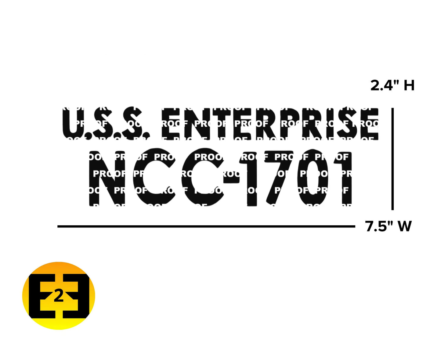 car decal Star Trek NCC-1701 USS Enterprise sticker proof